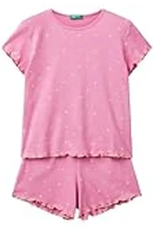 Benetton Pig(t-Shirt+Short) 33on0p08a Juego de Pijama, , 90 cm para Niñas