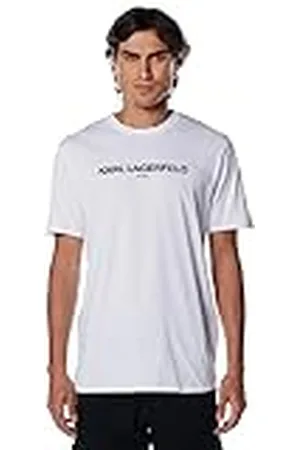 Karl Lagerfeld Soft Crew Neck Tonal Logo Short Sleeve T-Shirt Camiseta, , L para Hombre