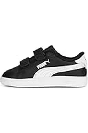 PUMA Smash 3.0 L V Inf, Zapatillas Unisex bebé, Black White, 20 EU