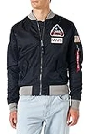 Alpha Industries MA-1 LW Mission To Mars Chaqueta, Azul (Rep.Blue-07), S para Hombre
