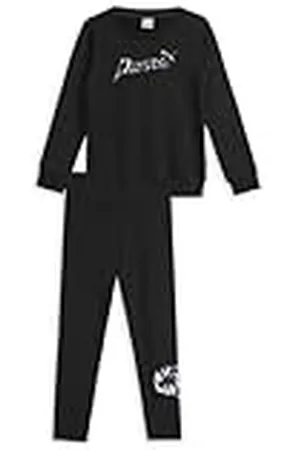 PUMA CLASS ACT Crew & Legging Set FL G, Chándal Chicas, Black, 683322