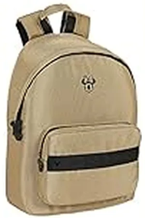 Safta Mochila Disney 612268819, Mochila Minnie Mouse Premium, Mochila para Portátil 14.1 pulgadas, Espalda Ergonómica, Ideal para Jóvenes, 31x16x41 cm 20L, Color Beige