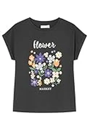 Springfield SPRINGFILED, Mujer, Camiseta "Flower", Yellow/Off-White, XS