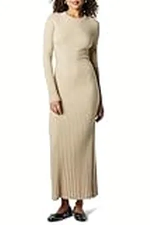 THE DROP Ashlyn Ribbed Sweater Maxi Dress Vestido Largo, , XS