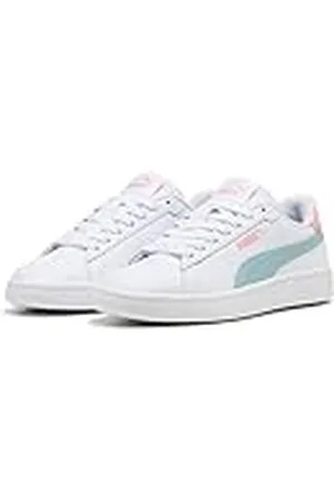 PUMA Smash 3.0 L JR, Zapatillas, White-Modern Mint-Pink Fruit, 39 EU