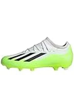 adidas X Crazyfast.3 Firm Ground Boots, Botas de fútbol, Cloud White/Core Black/Lucid Lemon, 36 2/3 EU