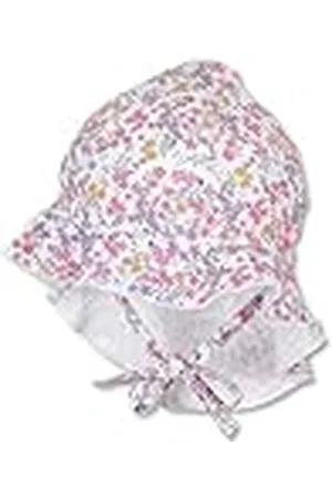 Sterntaler Schirmmütze Blümchen mit Nackenschutz und Bindeband, Gorro de baño Blümchen con protección para el Cuello y Lazo Niñas,