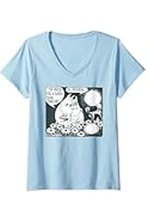 Moomin Mujer Love troll & Snorkmaiden Barco de corteza Camiseta Cuello V