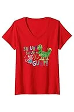Clangers Mujer Sopa Dragón Shlurp Shlurp Gulp! Retro Camiseta Cuello V