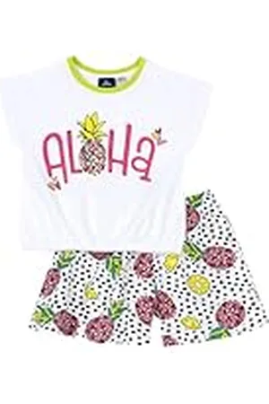chicco Conjunto Niña con Camiseta/Tirantes y Pantalones Cortos con Cintura Elástica, con Gráficos Modernos y a la Moda, en Algodón, Lavable en Lavadora, Ropa Niña y Chica, Diseñado en Italia