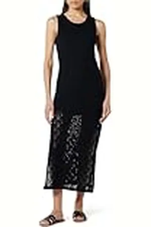 THE DROP Ritu Crochet Maxi Dress Vestido Largo, , M