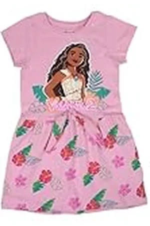 Disney VAIANA, Conjunto de 2 piezas, Camiseta + Pantalones cortos, Niños, (2 a 8 años), Unisex, Niño, Niña, Suave, Lindo, Cálido, Camiseta, Pantalones, Modelo DIS VAI 5223C768 S2-8A, ROSE