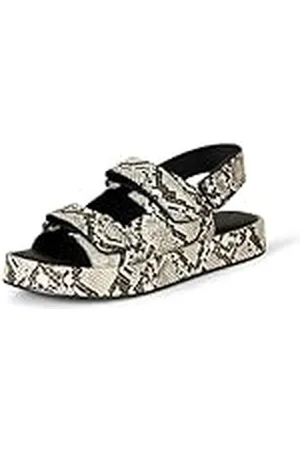 Amazon Sandalia con Plataforma Plana y Triple Correa Ajustable Mujer, , 41 EU
