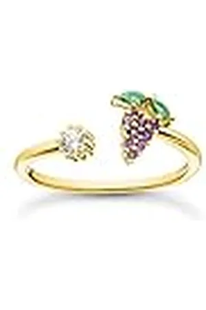 Thomas Sabo Anillo uva plata chapada en oro TR2354-971-7-52