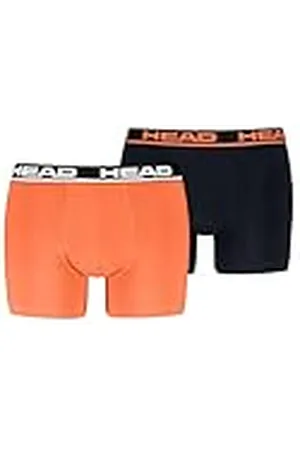Head Basic Boxer, Naranja/Negro, XL (Pack de 2) Hombres