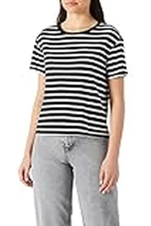 Koton Gestreiftes Basic T-Shirt mit Rundhalsausschnitt Camiseta, , S para Mujer