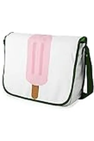 Bonamaison Impresas digitalmente Bolsos de Escuela Messenger con Correa de Caqui para niñas y jóvenes, Bolso Bandolera para Estudiantes, tamaño: 29 x 36 cm