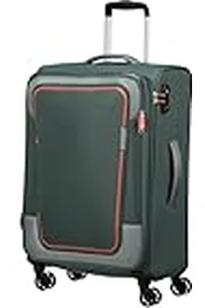 American Tourister Pulsonic - Spinner M, Expandible Sutuse, 68 cm, 64/74 L, Verde (Bosque Oscuro)