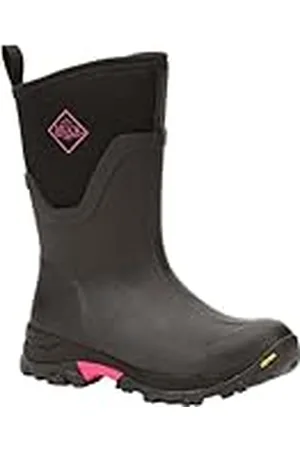 Muck Arctic Ice Mid Agat para Mujer, Wellingtons, Negro/Rosa, 42 EU