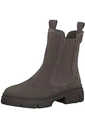 Tamaris Mujer Botines, señora Botas Chelsea,TOUCHit,Bota de Deslizamiento,Botas,Medias Botas,botín,Alto,Pepper Nubuc,37 EU