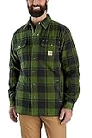 Carhartt Relaxed Fit Flannel Sherpa-Lined Shirt Jac Camisa Abotonada, , M Hombres