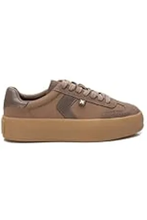 Xti Zapatilla Mujer Taupe - Calzado Cómodo y Versátil - Moda Casual - Modelo 14295310 (Talla 37)