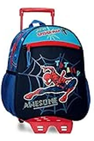 Marvel Spiderman Totally awesome Mochila Escolar con Carro 27x33x11 cms Poliéster 9,8L