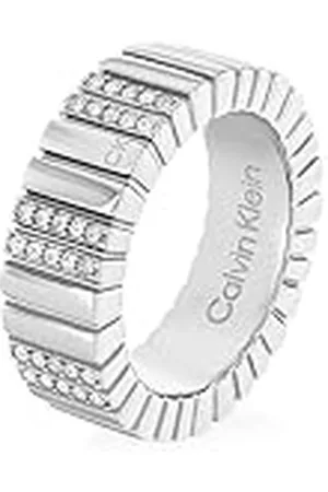 Calvin Klein Anillo para Mujer Colección MINIMALISTIC METALS en Acero Inoxidable con Cristales - 35000440C