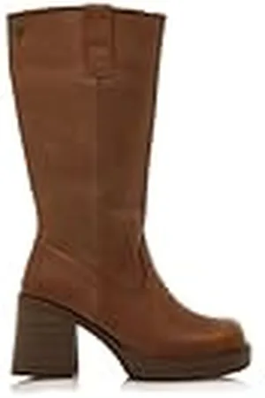 MTNG Botas de tacón Mujer Botas de tacón New Oasis 59799 Mujer | De Piel, con Interior Piel, caña Alta y Punta Redonda | Botas de tacón Casual | Cierre con Cremallera | 58632 |