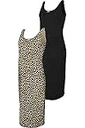 Mama;licious Mlmia AOP SL Jrs Midi Dress 2-p E. A. Vestido de Maternidad, /Paquete: Leo, S para Mujer