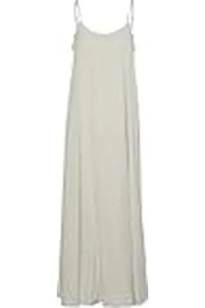 VERO MODA Vmharper SL Strap Maxi Dress Ga Vestido Largo, Forro Plateado, S para Mujer