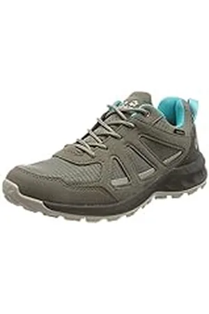 Jack Wolfskin Woodland 2 Texapore Low W, Zapatillas Mujer, Gris/Azul Claro, 36 EU