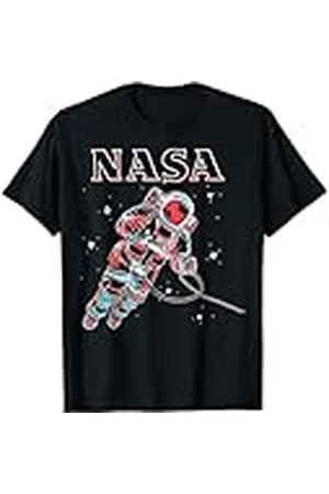 Nasa Neon Astronaut Cowboy In Space Graphic Camiseta Camiseta
