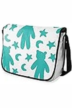Bonamaison Impresas digitalmente Bolsos de Escuela Messenger con Correa Negra para niñas y jóvenes, Bolso Bandolera para Estudiantes, tamaño: 29 x 36 cm