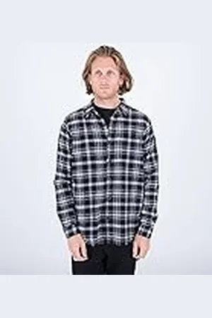Hurley Portland Organic Flannel SS Camisa, , S para Hombre