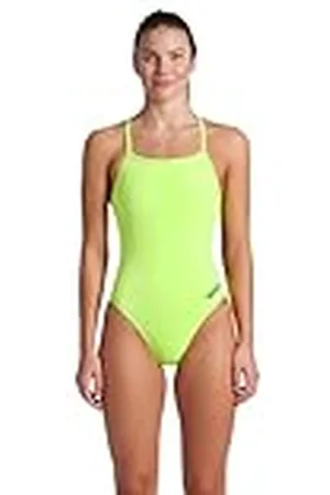 Arena Solid Challenge Team Bañador Completo Mujer, Traje de Baño Mujer de Secado Rápido, Bañador Deportivo en Tejido MaxLife Eco Resistente al Cloro, Protección UV, Tejido Frontal Forrado