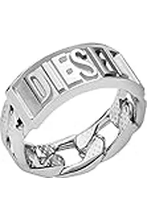 Diesel Anillo Para Hombre Anillo, L: 18mm A 21mm, H: 9mm Anillo De Acero Inoxidable Plateado, DX1347040