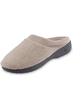 Isotoner Chanclas de satén para mujer, acolchadas, con espuma viscoelástica, para mayor comodidad en interiores y exteriores, , 35.5/37 EU