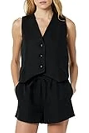 THE DROP ESMA Linen Vest Chalecos, , XXS
