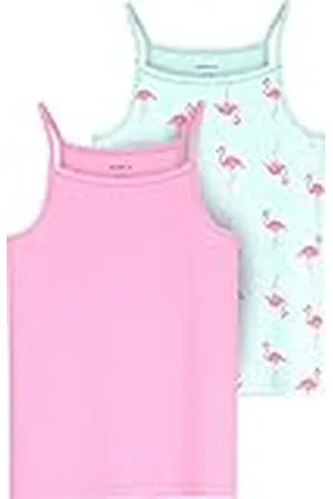NAME IT Nkfstrap Top 2P Flamingo Noos Camiseta, 158/164 para Niñas