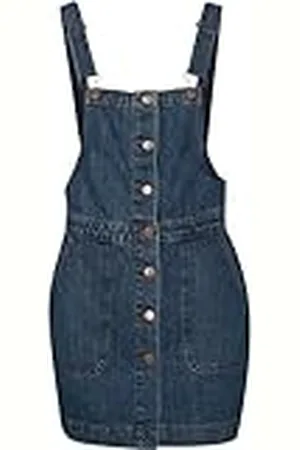 Urban classics Ladies Denim Dungarees Dress Falda, , XS para Mujer