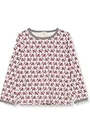loud + proud Camiseta de Manga Larga con Estampado de Elefantes, Certificado Gots, , 110-116 cm Unisex niños
