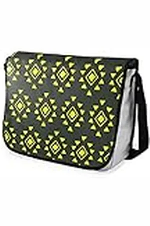 Bonamaison Impresas digitalmente Bolsos de Escuela Messenger con Correa Negra para niñas y jóvenes, Bolso Bandolera para Estudiantes, tamaño: 29 x 36 cm