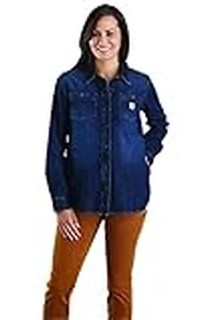 Carhartt Damen Lockere Passform, Langärmeliges Denim-hemd, Zion, M Camiseta, , Mujeres