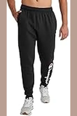Champion Powerblend, Fleece Joggers, Comfortable Sweatpants For Men (Reg. Or Big & Tall) Pantalones Deportivos, Fuente Negra, M para Hombre