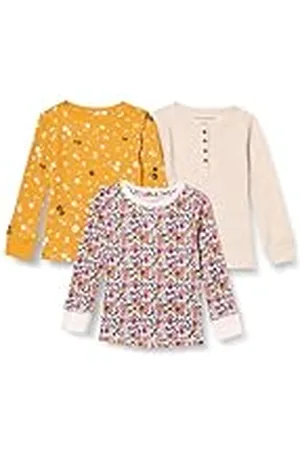 Amazon Camiseta térmica de Punto de Manga Larga Niña, Pack de 3, , 3 años