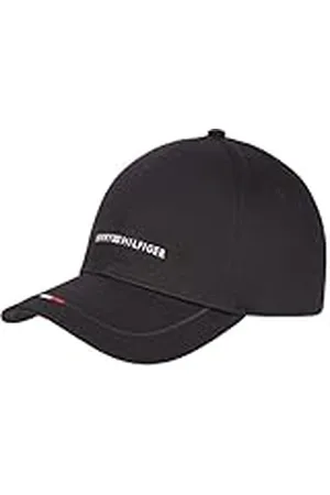 Tommy Hilfiger Gorra Hombre Foundation 6 Panel con logotipo, Negro (Black), Talla Única