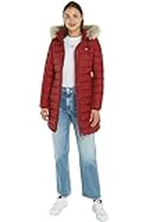 Tommy Hilfiger Women Essential Down-Filled Coat Winter, Red (Rouge), XS