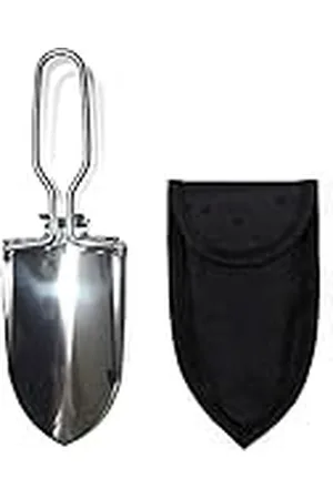 NA! Pala Plegable portátil Mini Pala de Camping con Bolsa de Transporte, Pala Plegable multifunción para zanjas para Senderismo, mochileros, jardinería, Color Plateado