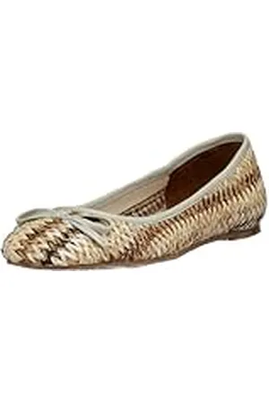 Buffalo Bailarinas de Cuero para Mujer, Color Beige, Talla 38